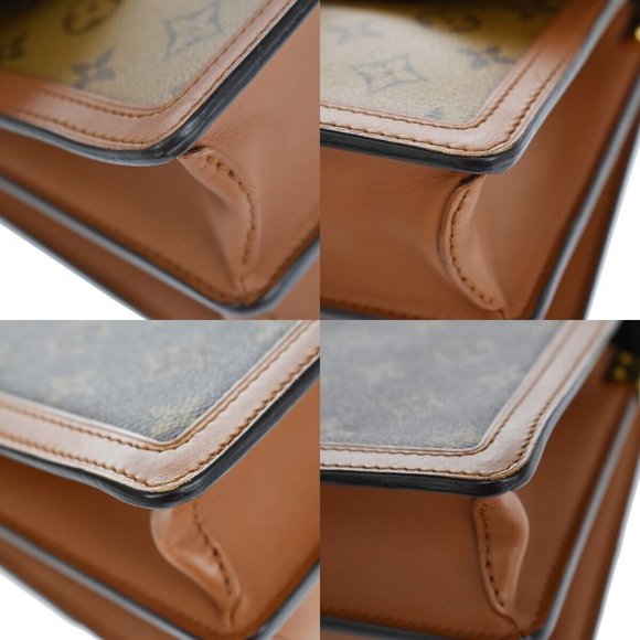 Auth LOUIS VUITTON LV Dauphine MM Shoulder Bag Monogram Reverse Brown - Picture 10 of 16